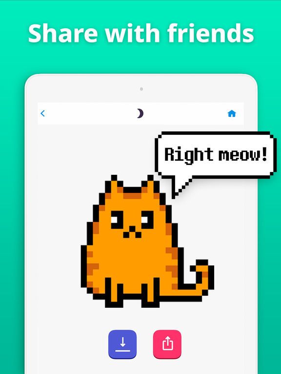 Pixel Cat - Color by Number