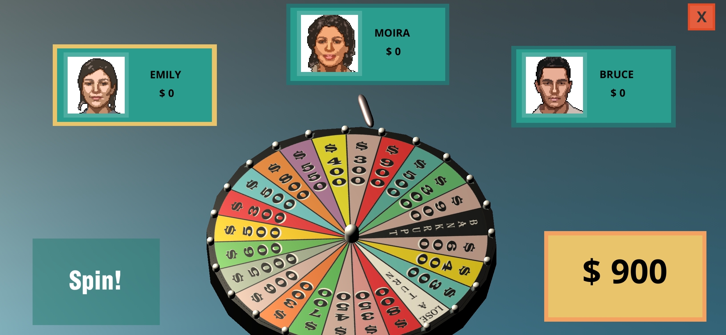 wheel of fortune (itch) (Underpaidprophet)