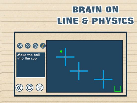 Brain on Line Physics Puzzle