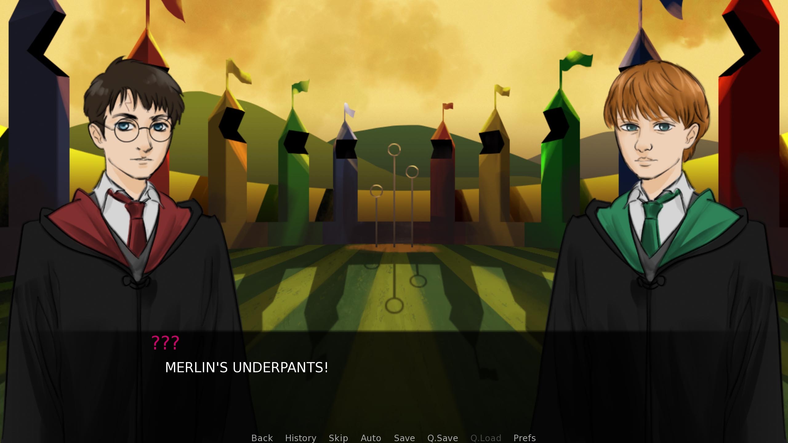 Harry Potter and the NLP Generated Visual Novel