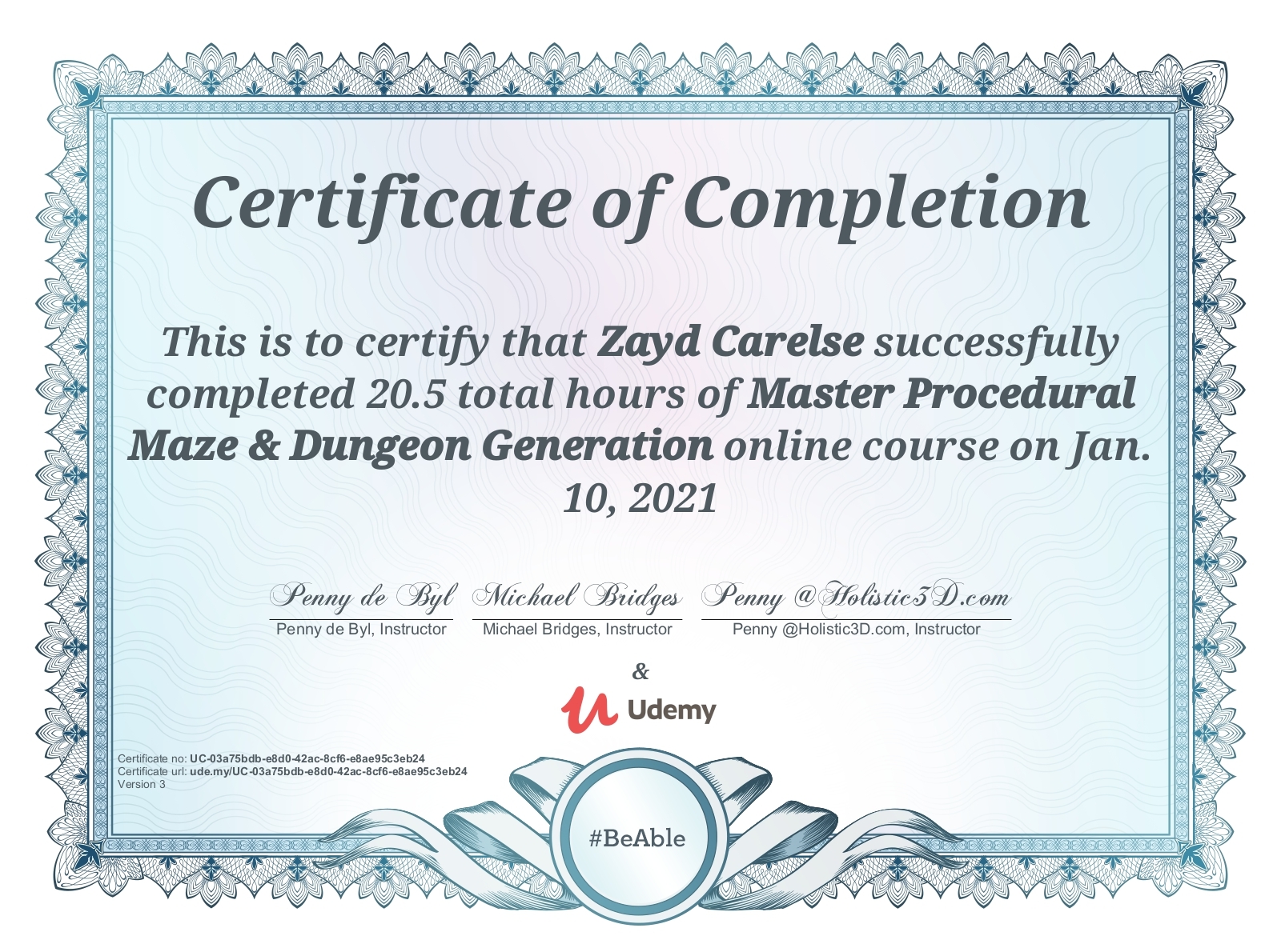 Procedural Generation Showcase (Zayd Carelse)