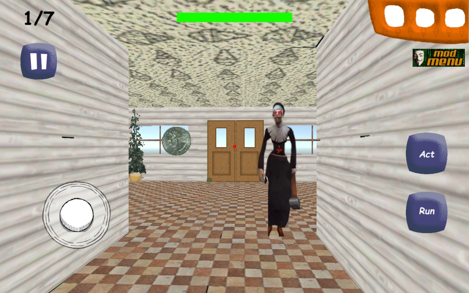 SCARY NUN BASİCS ANDROİD MOD MENU