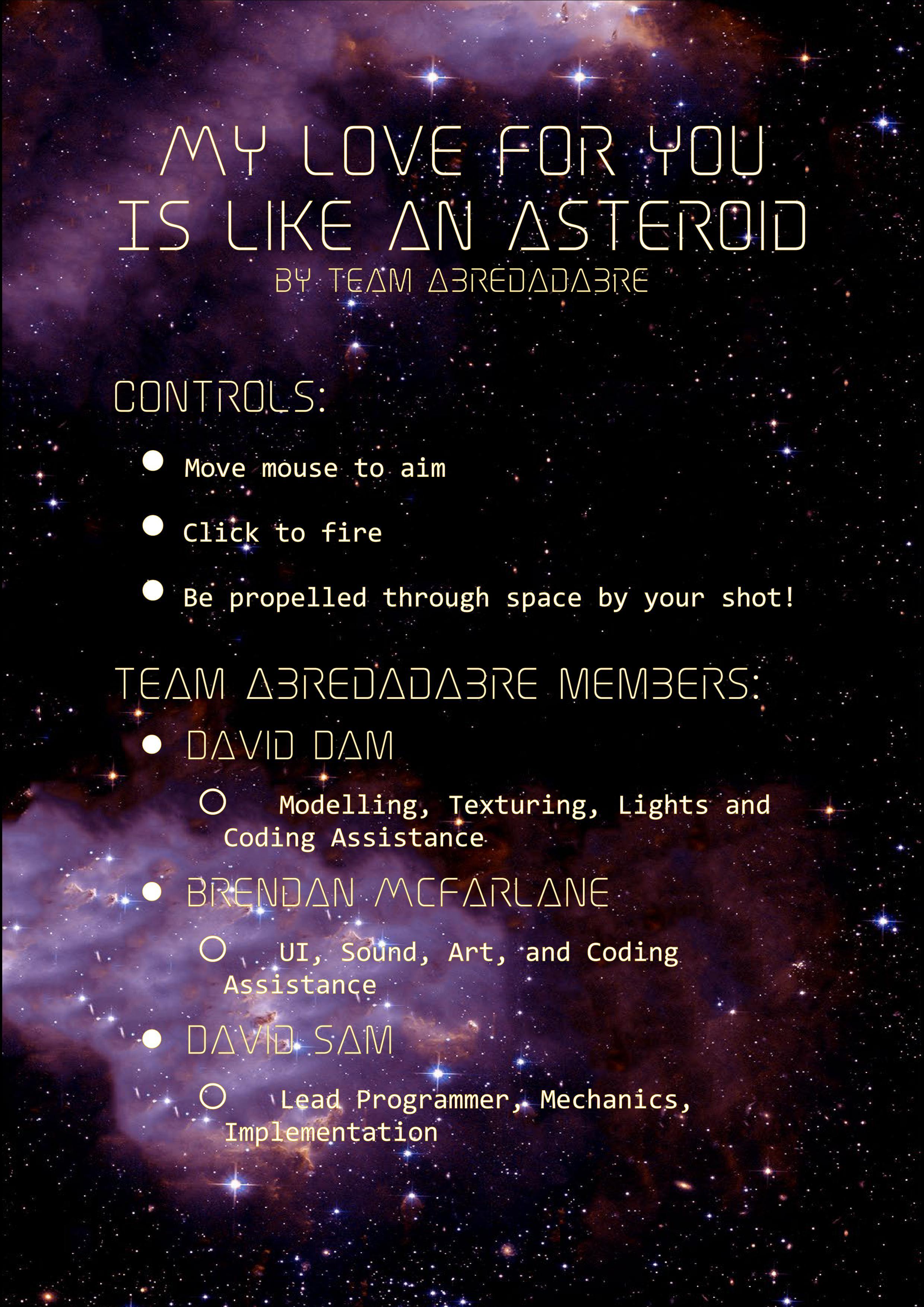 My Love For You Is Like An Asteroid