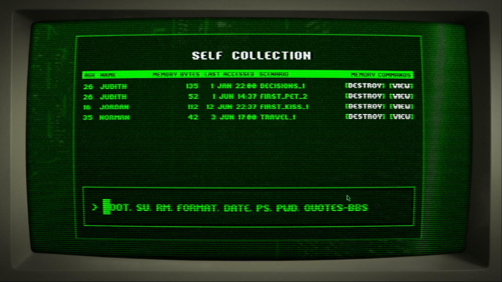 The Creation of a Self