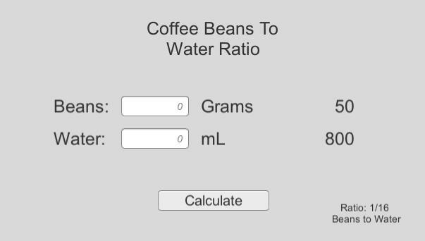 Coffee Ratio Calculator