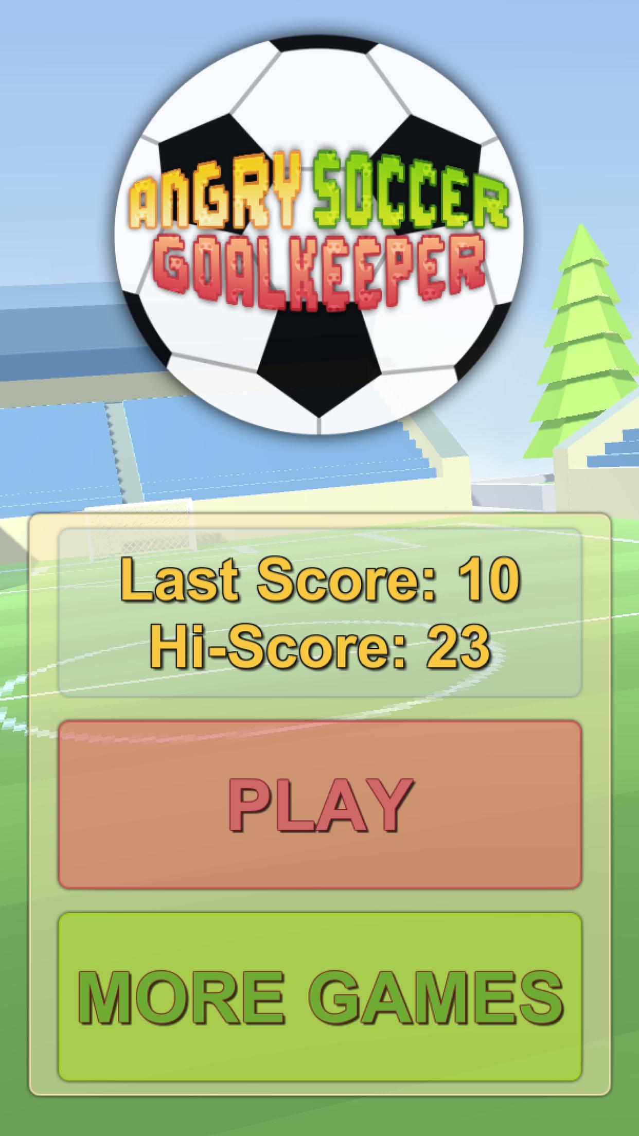 Angry Soccer Goalkeeper