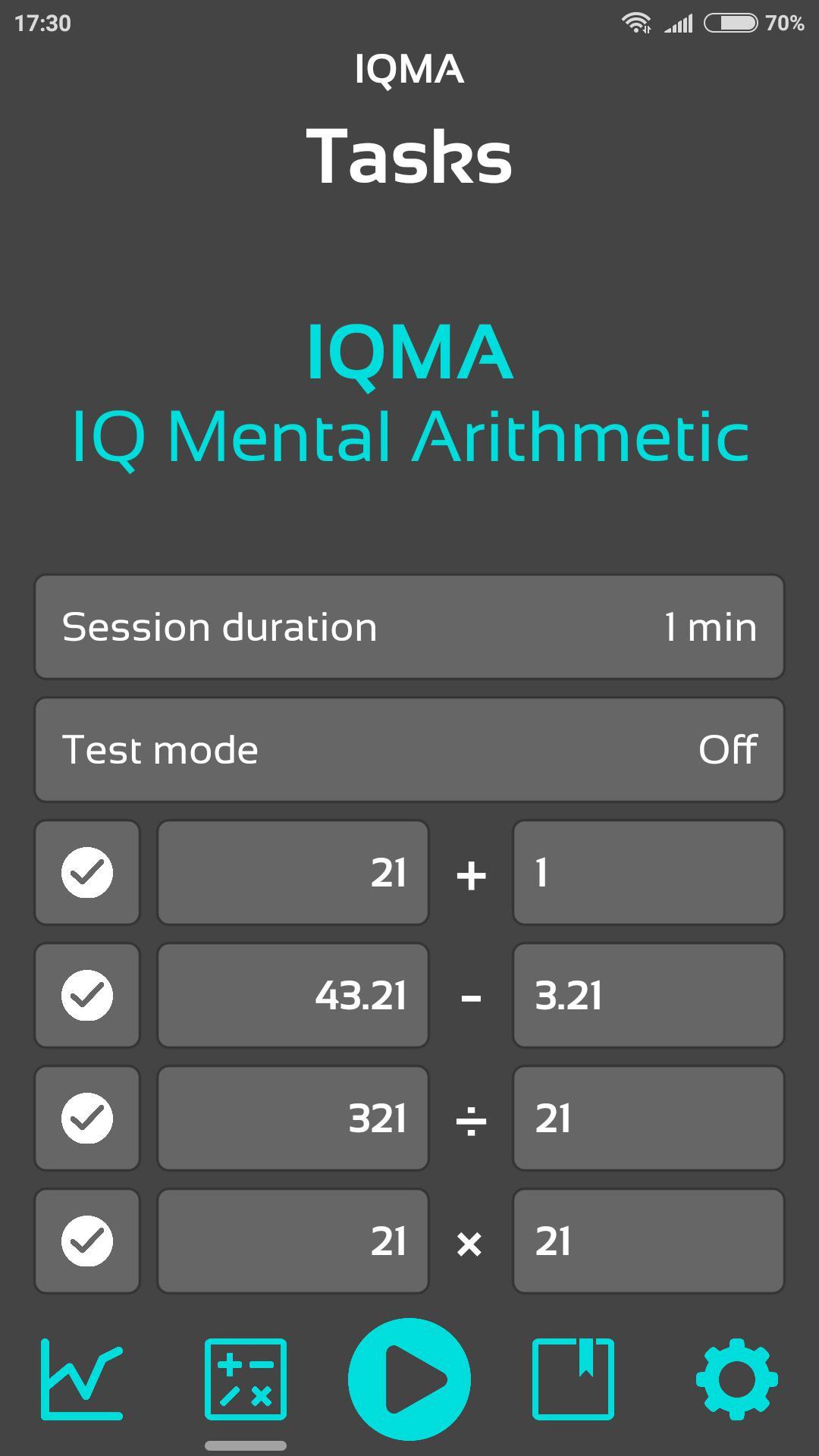 IQMA - IQ Mental Arithmetic screenshot