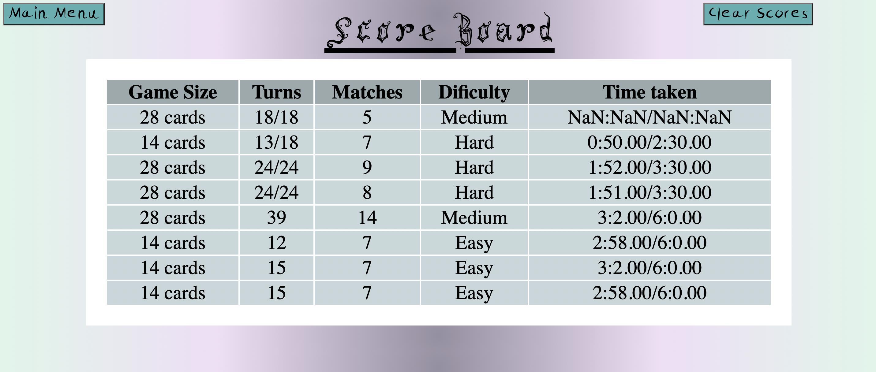 Magical Memory Match