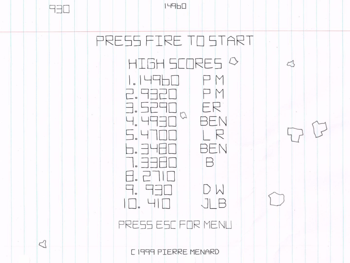 Pierre Menard's The Asteroids