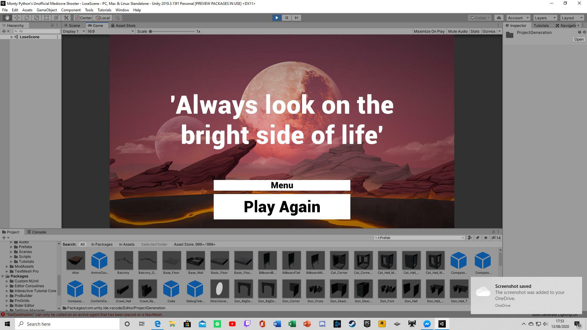 Monty Python's Unofficial Sub-Par Shooter