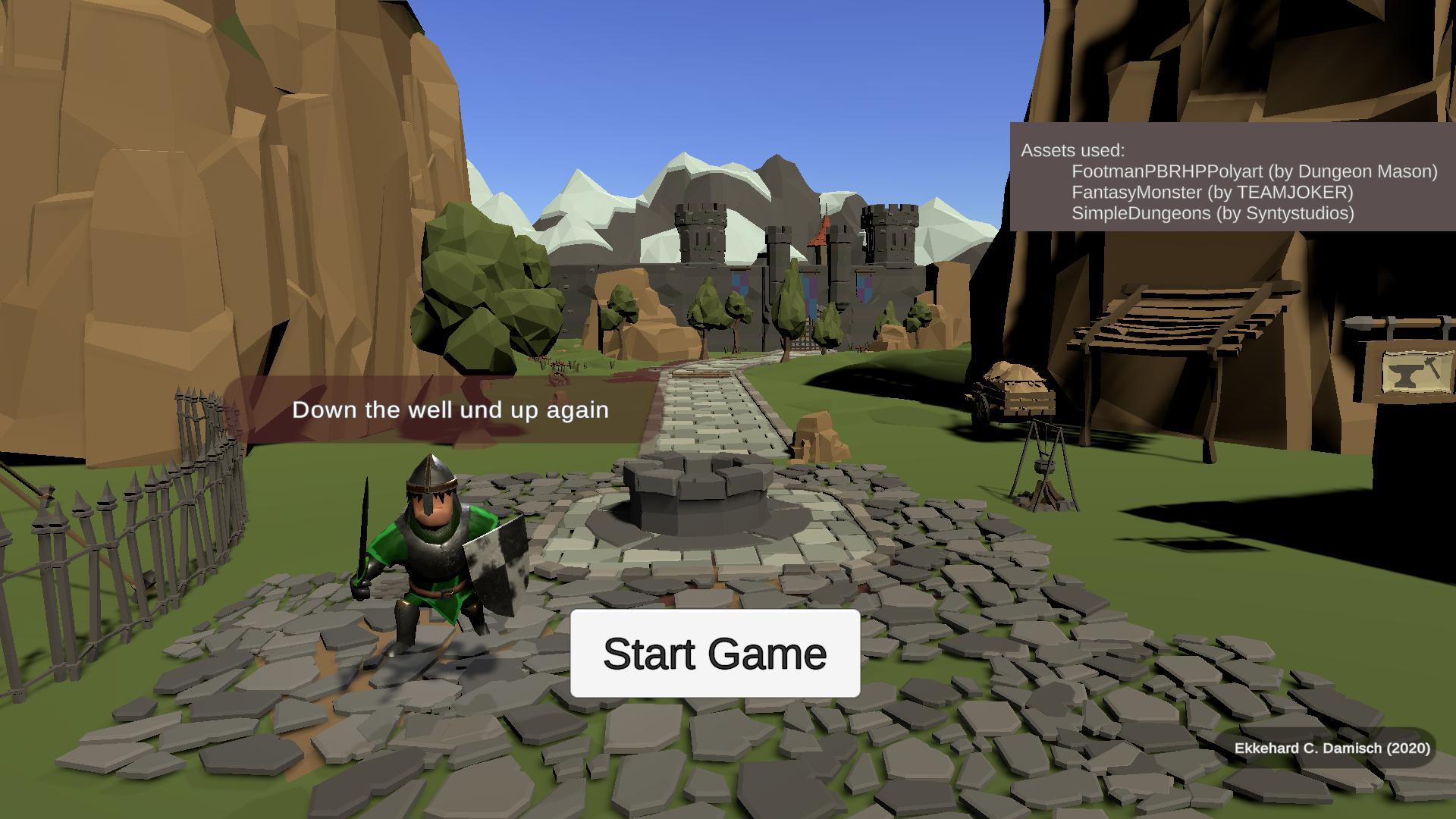 Down the well und up again