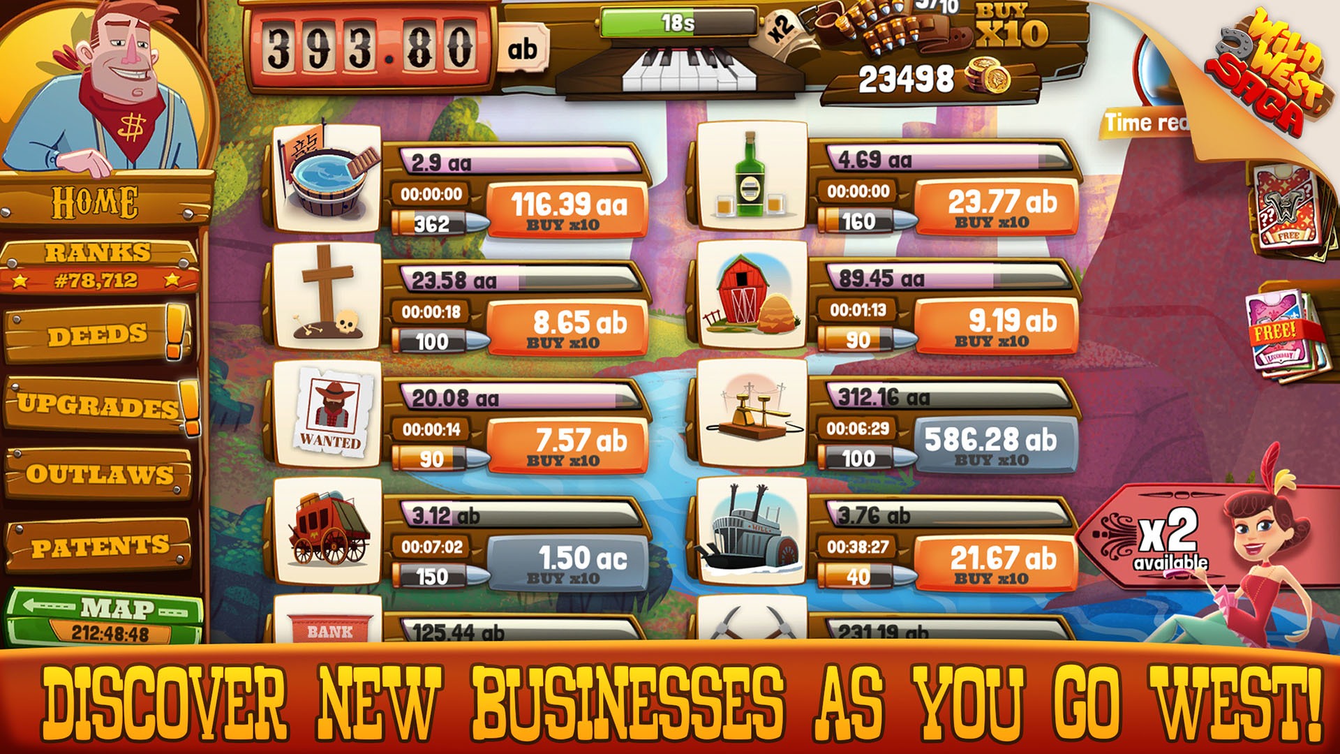 Wild West Saga: Idle Tycoon