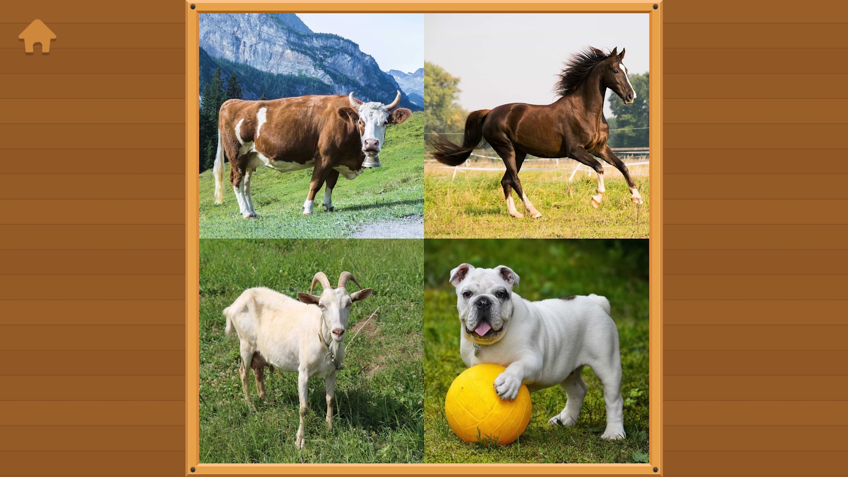 Flashcards for Kids. Animal sounds and puzzles