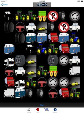 Fun Toddler Car Games For Kids 3 Year Old Free: Puzzle, Memory and Engine & Horn Sounds