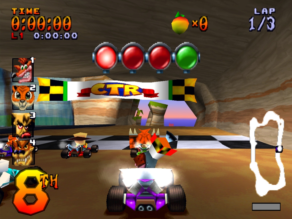 Can crash game. Краш гонки на Sony PLAYSTATION 1. Crash Team Racing ps1. Краш бандикут гонки на ps1. Crash Team Racing ps1 на двоих.