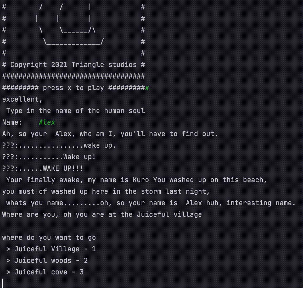 Enob - A short, but sweet text adventure made with python