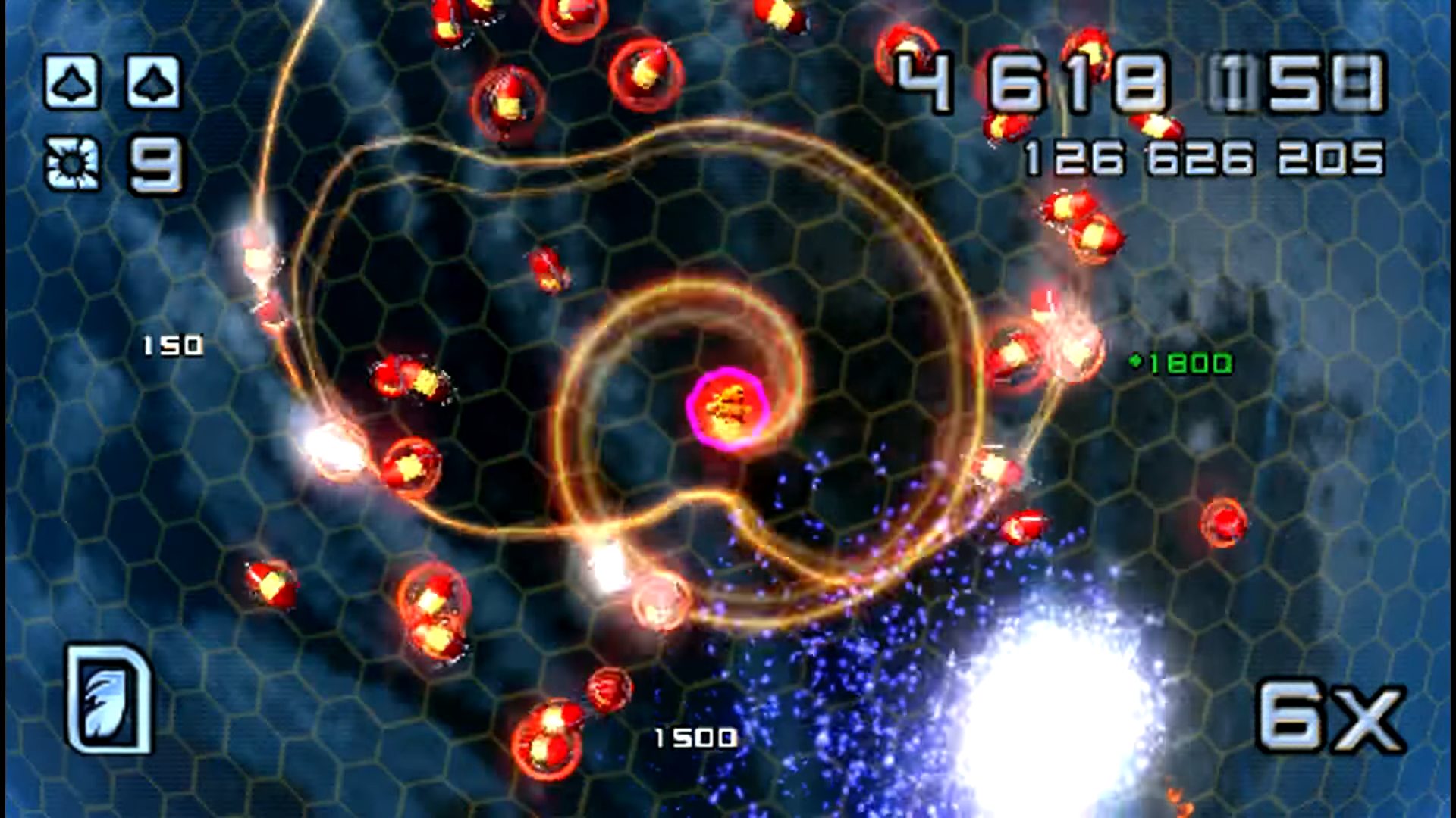 Super Stardust Portable gameplay visual