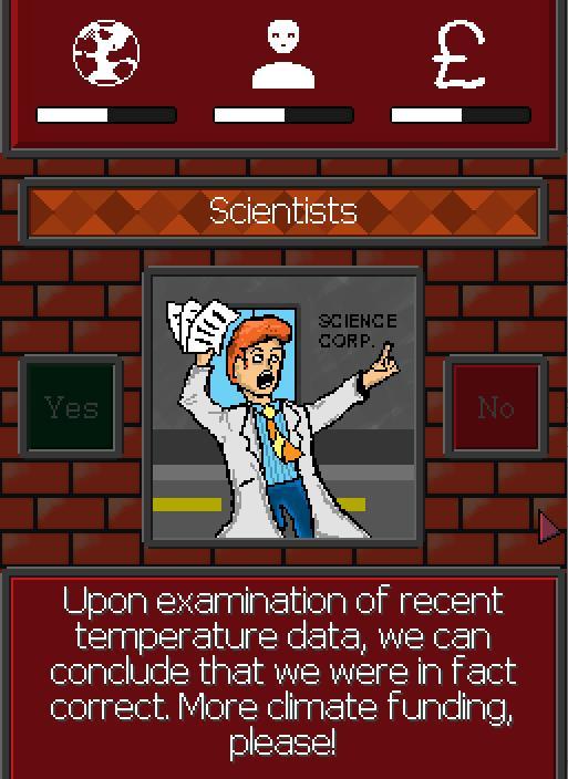 Climate change management simulator