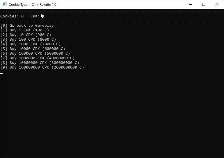 Cookie Typer - C++ Re-Write