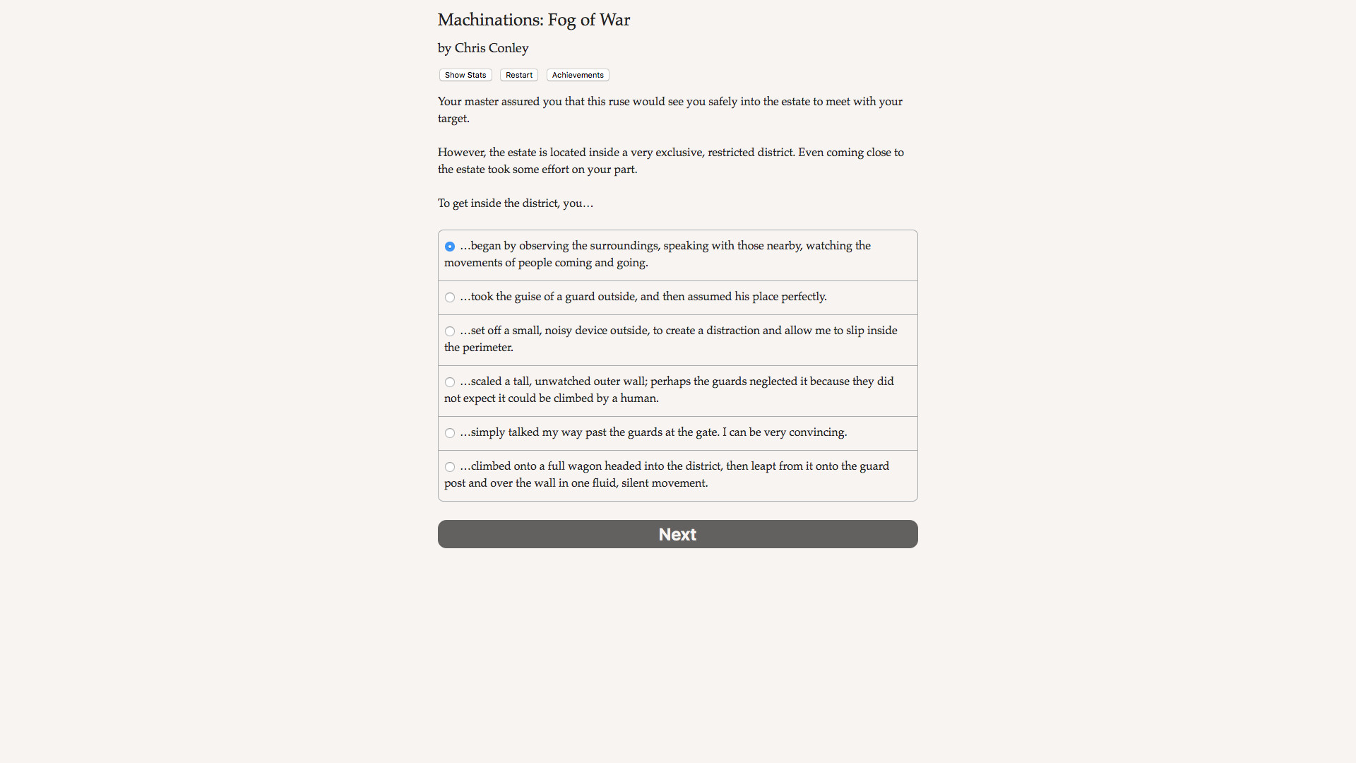 Machinations: Fog of War