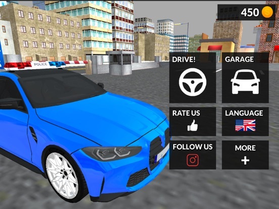 American Police Van Driving