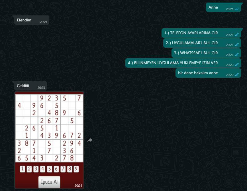 Oglumun Sudoku Oyunu
