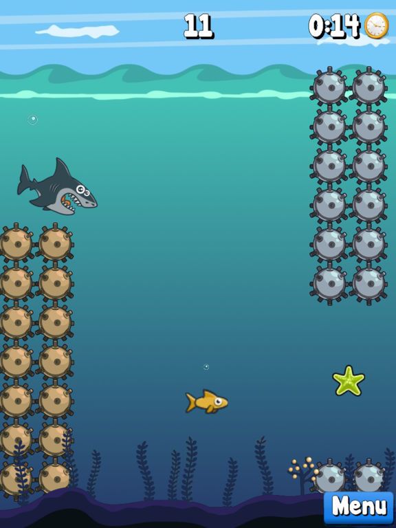 Splashy Sharky - Don’t get mines in endless road!