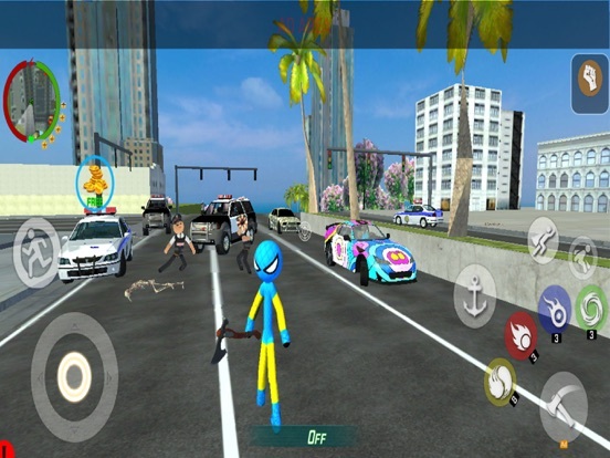 Stickman Rope Hero Crime City