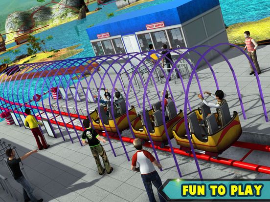 Theme Park Roller Coaster Ride