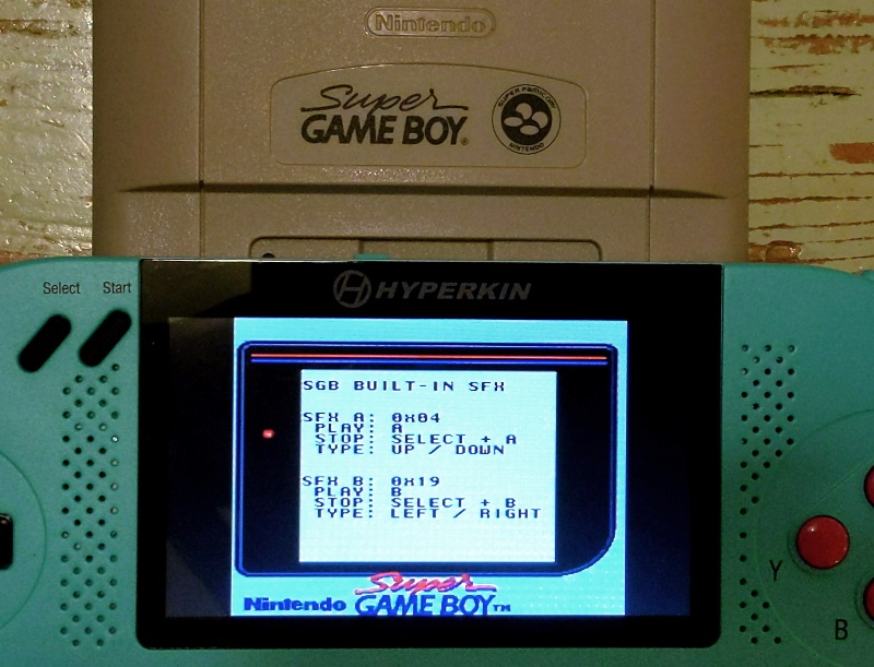 Super Game Boy Sound FX Test ROM