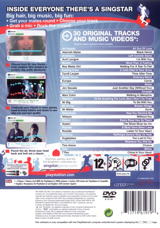 SingStar: Rock Ballads