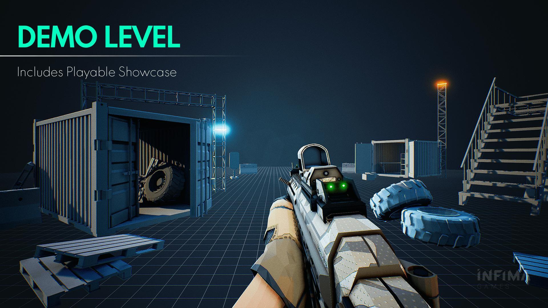 (Demo) Low Poly Animated - Modern Guns Pack Showcase