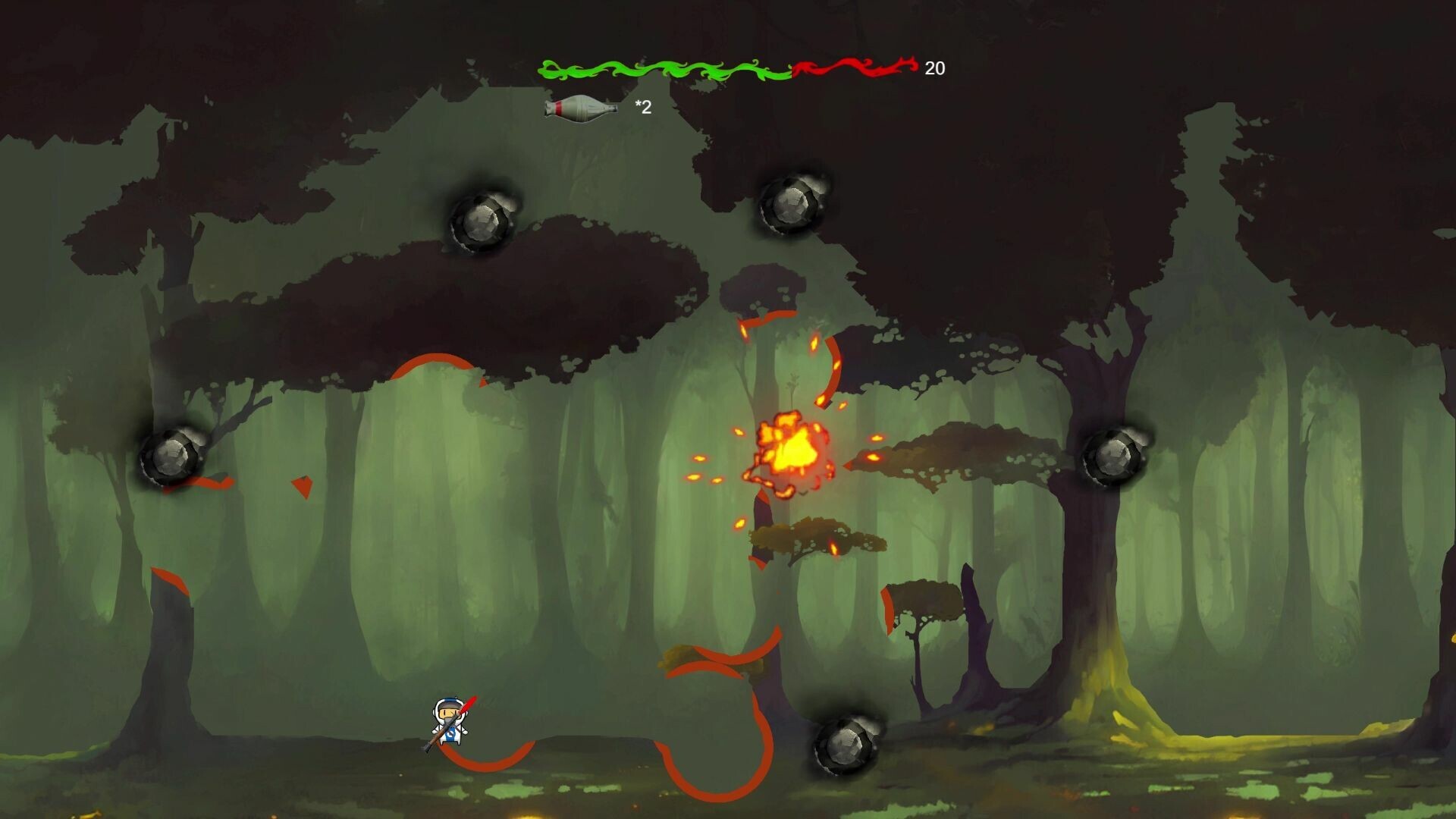 Bouncing Missile gameplay visual