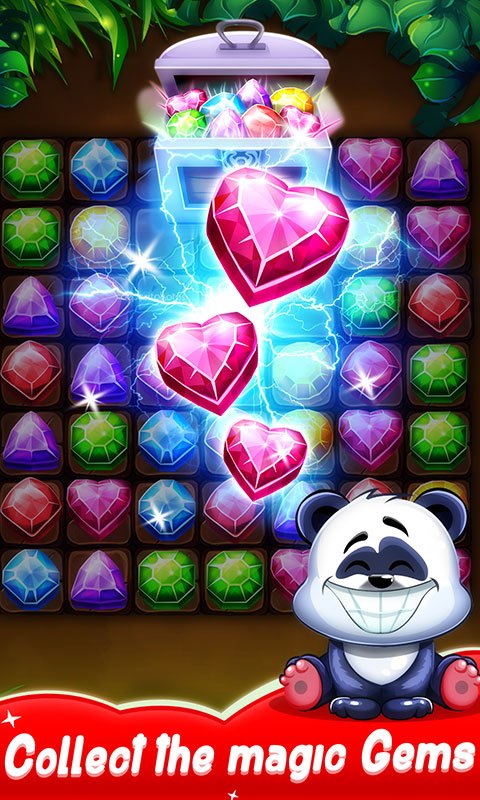 Panda Gems Jewels Game Match 3 Puzzle