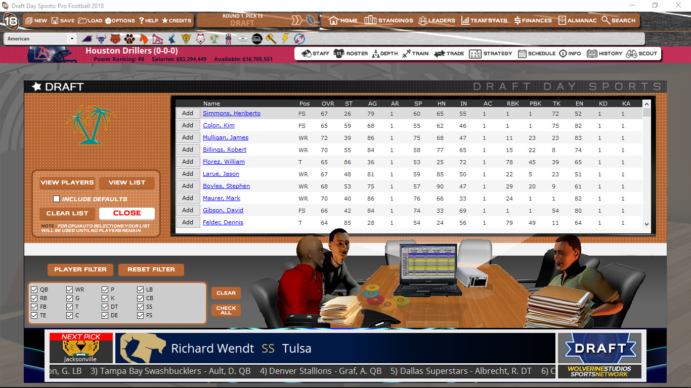 Draft Day Sports: Pro Football 2018