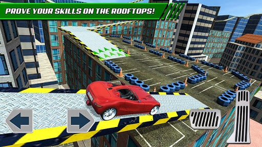 Roof Jumping Car Parking Games