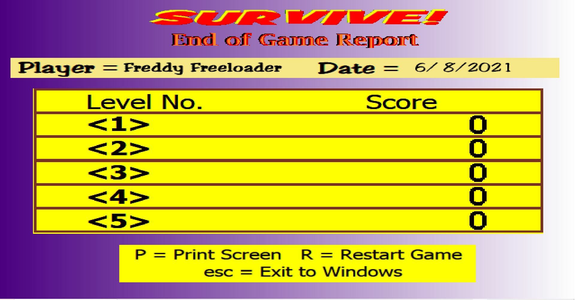 SURVIVE! (itch) (rtcgames)