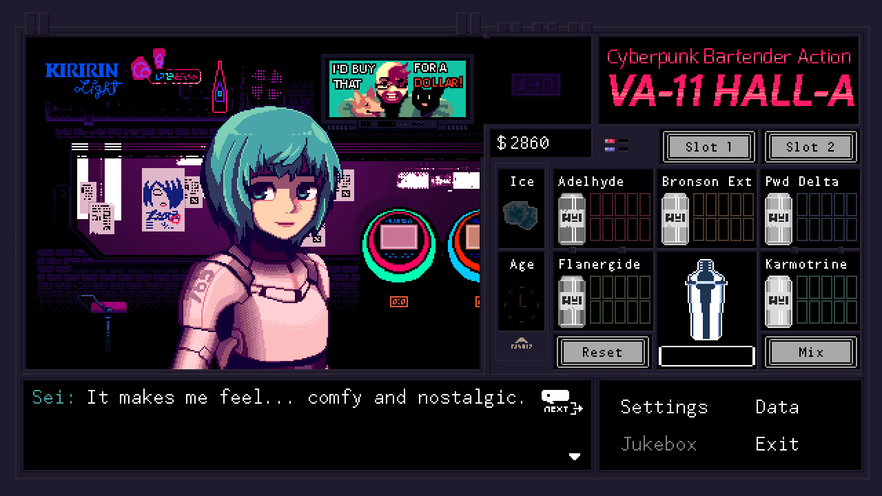 VA-11 Hall-A: Cyberpunk Bartender Action