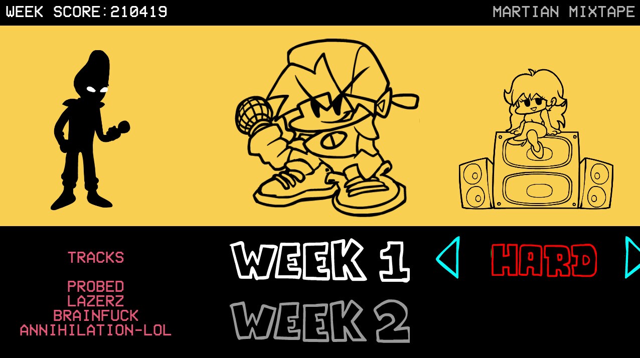 FNF - Martian Mixtape Full Week