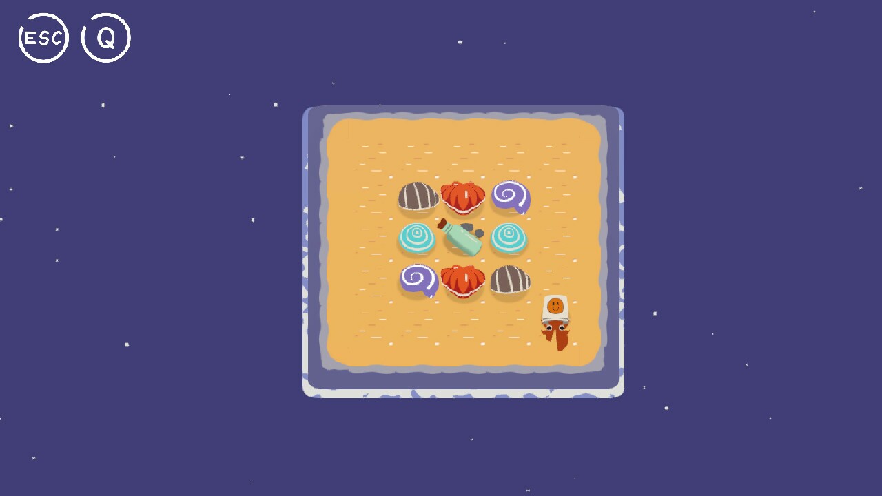 A hermit crab is finding a house