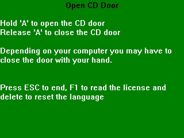 Open CD Door