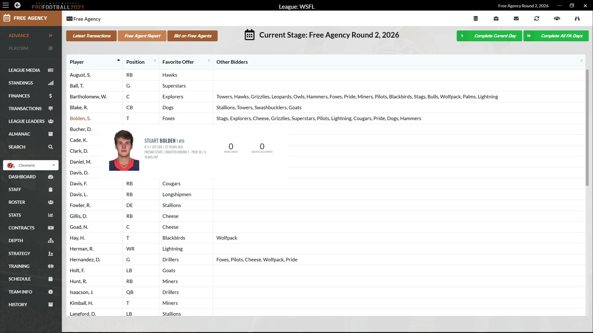 Draft Day Sports: Pro Football 2021