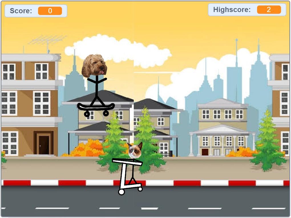 Dodge the Scooter Cats!