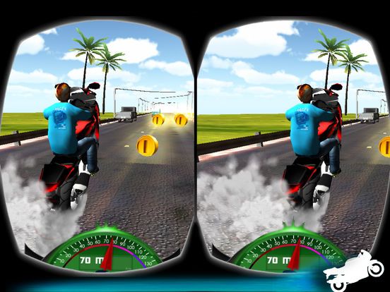 VR Race Moto GP. Crazy bike stunts virtual Reality