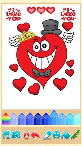 Valentines love coloring book