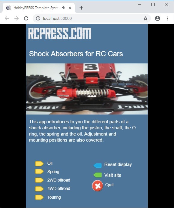 RCPRESS Shock Absorbers for RC Cars