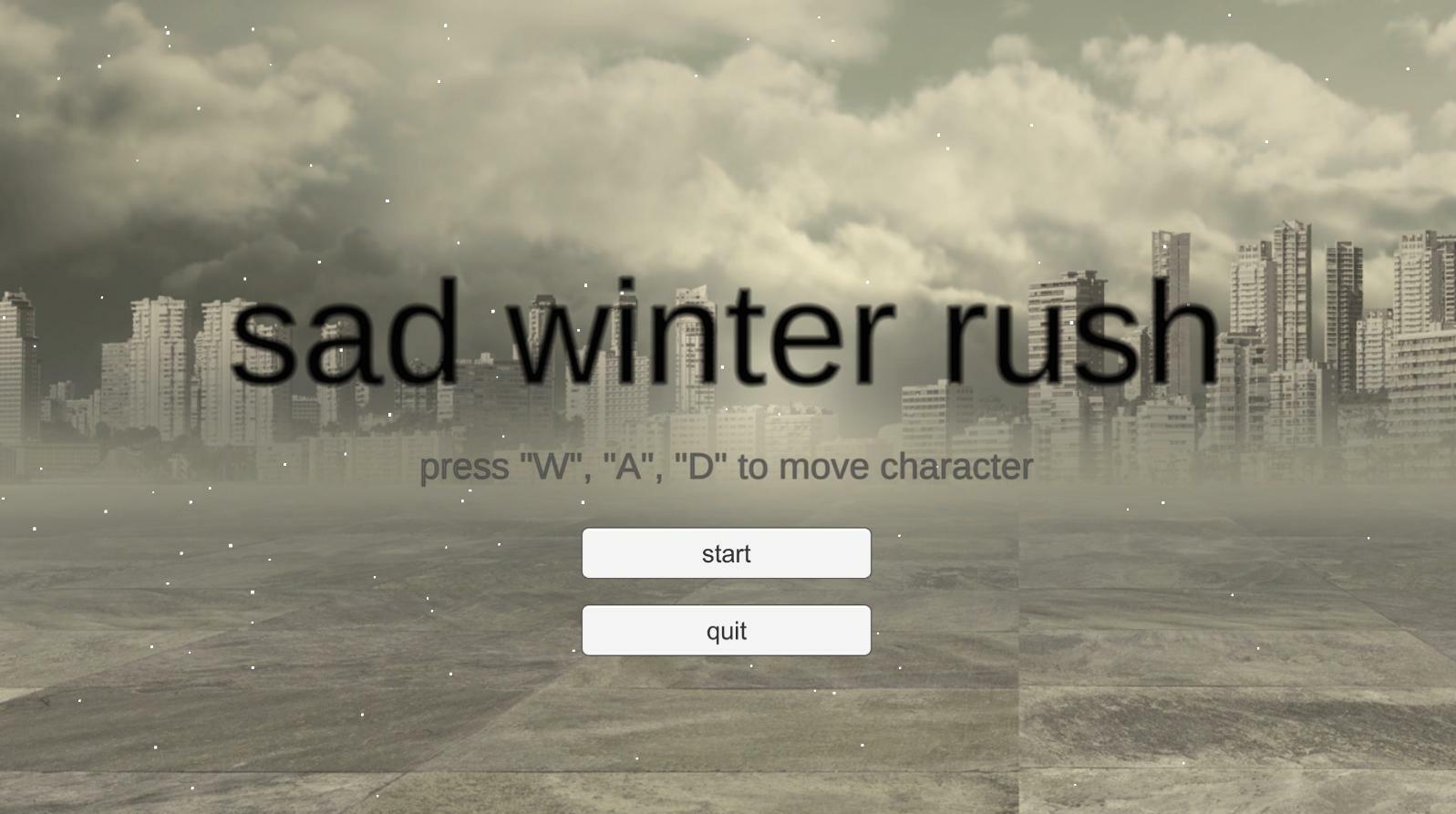 sad winter rush