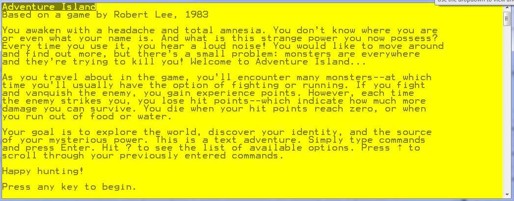 Adventure Island (itch)