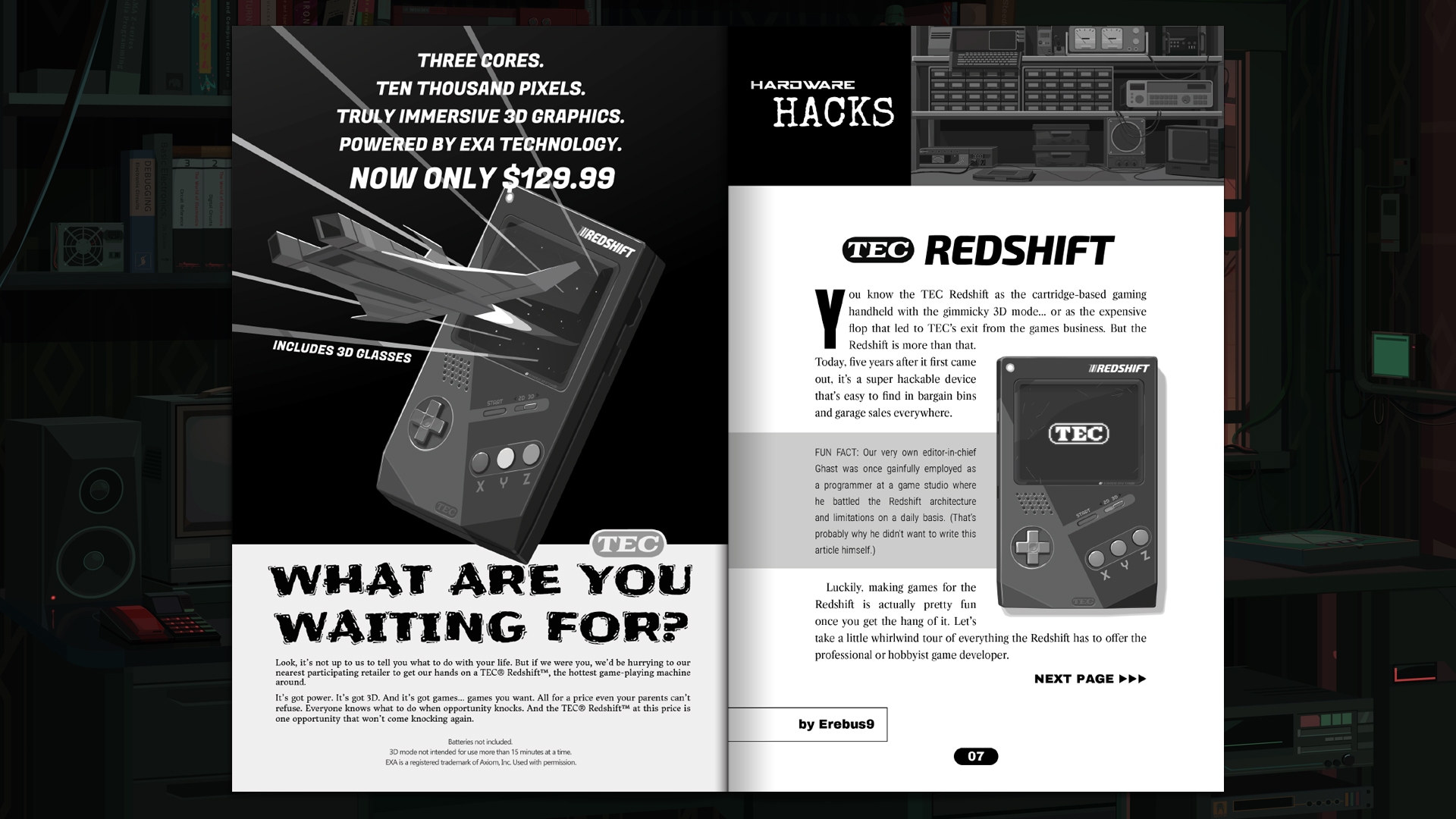 EXAPUNKS: TEC Redshift Player