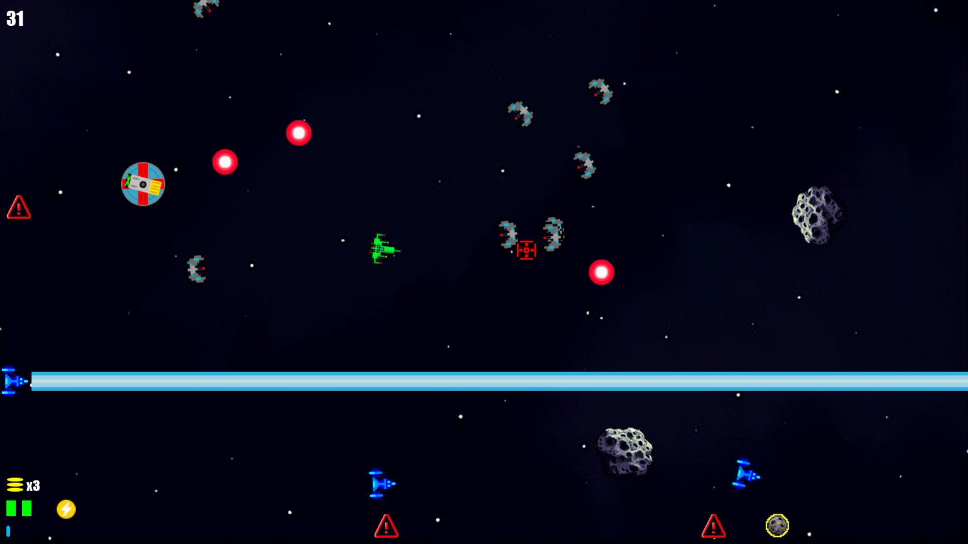 Warp Commander gameplay visual